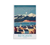 Puzzles de 1000 pièces,Reykjavik Islande Puzzles de 1 000 pièces pour Adultes : Un Casse-tête Stimulant pour Adultes 70x50CM