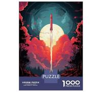 Puzzles De 1000 Pièces Rocket Launch Poster Art Puzzles pour Adolescents : Amusants Et Humoristiques, Chaque Pièce Est Unique - Jouets Éducatifs 70x50cm/1000pcs