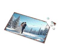 Puzzles de 1000 pièces Romance enneigée : un portrait de mariage d'hiver - Puzzle de 300 pièces - Puzzle de 1000 pièces (300 pièces)