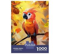 Puzzles De 1000 Pièces - Scarlet Macaw in Autumn Puzzle Casse-tête, Jeu De Réflexion, Décoration Murale, Idéal comme Cadeau pour Toute La Famille 70x50cm/1000pcs