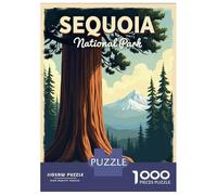Puzzles De 1000 Pièces Sequoia National Park Poster Puzzles pour Adolescents - Anti-Stress - Entraînez Votre Cerveau Et Votre Dextérité - Jouets Éducatifs 38x26cm/1000pcs