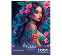 Puzzles De 1000 Pièces Sexy Flower Nude Girl Puzzles pour Adultes - Jeu Familial Amusant, Difficile Et Stimulant - Jeu Éducatif Familial 38x26cm/1000pcs