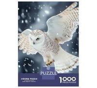Puzzles De 1000 Pièces Snowy Owl in Flight Puzzles pour Adolescents Améliorent La Mémoire Difficiles Et Stimulants Casse-tête Jeux De Société en Famille 38x26cm/1000pcs