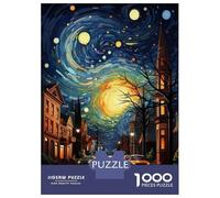 Puzzles De 1000 Pièces Starry Night Cityscape Puzzle pour Adolescents Découpe De Précision Activités Amusantes À La Maison Jeu Stimulant Et Jeux en Famille 38x26cm/1000pcs