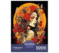 Puzzles De 1000 Pièces Sugar Skull Mexican Art Puzzles pour Adolescents : Amusants Et Humoristiques, Chaque Pièce Est Unique - Jouets Éducatifs 70x50cm/1000pcs