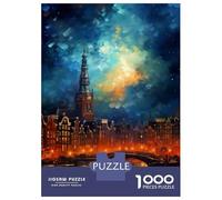 Puzzles De 1000 Pièces Sunrise in Amsterdam Puzzles pour Adultes - Jeu De Réflexion - Améliore La Mémoire - Cadeaux Uniques pour Un Anniversaire Ou Noël 70x50cm/1000pcs