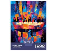 Puzzles De 1000 Pièces The Last Supper Reinterpreted - Abstract Geometric Expressionism Puzzle Anti-Stress, Décoration Murale, Cadeaux Uniques pour Anniversaire Et Noël 52x38cm/1000pcs