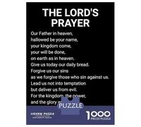 Puzzles De 1000 Pièces - The Lords Prayer Black Puzzle pour Adultes Jeux Relaxants Vacances À La Maison Offre Spéciale pour Toute La Famille 38x26cm/1000pcs
