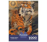 Puzzles De 1000 Pièces Tiger Style Japanese Puzzle Anti-Stress, Décoration Murale, Cadeaux Uniques pour Anniversaire Et Noël 38x26cm/1000pcs