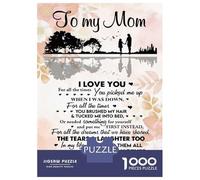 Puzzles De 1000 Pièces to My Mom I Love You Mom Puzzle pour Adolescents Découpe De Précision Activités Amusantes À La Maison Jeu Stimulant Et Jeux en Famille 70x50cm/1000pcs