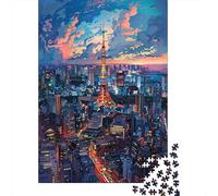 Puzzles De 1000 Pièces Tokyo Tower Night View-1 Puzzles pour Adultes - Jeu Familial Amusant, Difficile Et Stimulant - Jeu Éducatif Familial 52x38cm/1000pcs