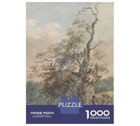Puzzles De 1000 Pièces - Watercolor Landscape with Figures Puzzle Casse-tête, Jeu De Réflexion, Décoration Murale, Idéal comme Cadeau pour Toute La Famille 70x50cm/1000pcs
