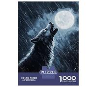 Puzzles De 1000 Pièces Werewolf Howling in Rain Puzzles pour Adultes - Course De Vitesse - Stimule Le Cerveau - Jeu Au Design Élégant 52x38cm/1000pcs