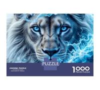 Puzzles De 1000 Pièces White Lion with Blue Water Puzzles pour Adultes - Jeu De Réflexion - Améliore La Mémoire - Cadeaux Uniques pour Un Anniversaire Ou Noël 70x50cm/1000pcs