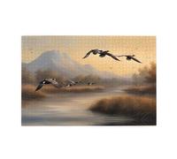 Puzzles de 1000 pièces Whjdpp Chasse Canards sauvages volants Image éducative intellectuels en bois Puzzles amusants Jeu anti-stress
