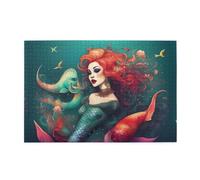 Puzzles de 1000 pièces Whjdpp coloré belle sirène image éducative intellectuelle, puzzles en bois, puzzles amusants, jeu anti-stress