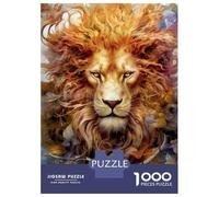 Puzzles De 1000 Pièces - Wild Lion Animal Art Puzzle Casse-tête, Jeu De Réflexion, Décoration Murale, Idéal comme Cadeau pour Toute La Famille 52x38cm/1000pcs