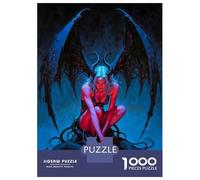 Puzzles De 1000 Pièces - Winged Demonic Lilith with Serpent Puzzle Casse-tête, Jeu De Réflexion, Décoration Murale, Idéal comme Cadeau pour Toute La Famille 38x26cm/1000pcs