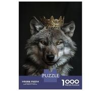 Puzzles De 1000 Pièces Wolf King Puzzle Adulte Jeu Manuel Une Œuvre d'art Cadeaux Uniques pour Anniversaire Et Noël 70x50cm/1000pcs