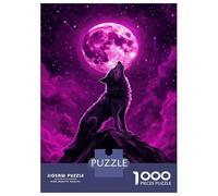 Puzzles De 1000 Pièces Wolf Moon Night-6 Puzzle Adulte Jeu Manuel Une Œuvre d'art Cadeaux Uniques pour Anniversaire Et Noël 70x50cm/1000pcs