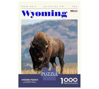 Puzzles De 1000 Pièces Wyoming Travel Art Puzzles pour Adolescents Améliorent La Mémoire Difficiles Et Stimulants Casse-tête Jeux De Société en Famille 38x26cm/1000pcs