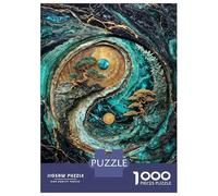 Puzzles De 1000 Pièces - Yin Yang Harmony Kintsugi Art Puzzle pour Adultes Jeux Relaxants Vacances À La Maison Offre Spéciale pour Toute La Famille 52x38cm/1000pcs