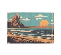 Puzzles de 1000 pièces Yyhwhjde Beach Surf Image éducative en bois Puzzles amusants pour soulager le stress