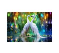 Puzzles de 1000 pièces Yyhwhjde Deux aigrettes Imprimés Puzzles éducatifs intellectuels en bois Puzzles amusants Jeu anti-stress