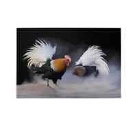 Puzzles de 1000 pièces Yyhwhjde Deux poulets de combat imprimés Puzzles éducatifs intellectuels en bois Puzzles amusants Jeu anti-stress