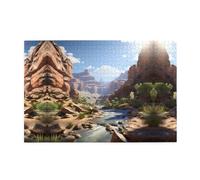 Puzzles de 1000 pièces Yyhwhjde Grand Canyon Imprimés Puzzle en bois de qualité pour adultes et enfants, Puzzles amusants pour soulager le stress