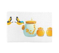 Puzzles de 1000 pièces Yyhwhjde Oiseau à côté du pot de miel Puzzles éducatifs intellectuels en bois, puzzles amusants, jeu anti-stress