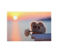 Puzzles de 1000 pièces Yyhwhjde Pouce Singe Jouant Imprimés Puzzles éducatifs intellectuels en bois, Puzzles amusants, Jeu de Soulagement du Stress