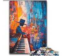 Puzzles de 2000 pièces avec Peinture à l'huile Jouant du Piano pour Adultes, Cadeaux, Aide Le Cerveau à exercer des Jouets addictifs pour cultiver la Patience, Jeu de défi Unique 70x100cm