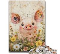 Puzzles de 2000 pièces Cochon Aquarelle pour Adolescents et Adultes, stimulent Le Cerveau et stimulent la Patience Jouets addictifs adaptés aux Couples (70x100cm)