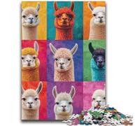 Puzzles de 2000 pièces Collage d'alpaga pour Adultes, Cadeaux, Aide Le Cerveau à exercer, Jouets addictifs pour cultiver la Patience, adaptés aux Couples (70x100cm)