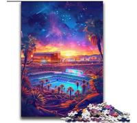 Puzzles de 2000 pièces de bâtiments colorés pour Adultes, Cadeaux, Jouets addictifs pour la décoration de la Maison (70x100cm)