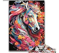 Puzzles de 2000 pièces de Chevaux colorés pour Adultes et Adolescents, Jeux éducatifs, décoration d'intérieur et Cadeaux Uniques 70x100cm