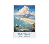 Puzzles de 2000 pièces, Folly Beach South Carolina Puzzle 2000 pièces, Cadeau Relaxant et Stimulant pour Adultes, Adolescents, Seniors 70x100cm