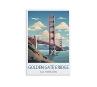Puzzles de 2000 pièces, Golden Gate Bridge San Francisco Décoration Maison Fête d’Anniversaire, Jouet-Cadeau pour Hommes, Femmes, Seniors, 70x100cm