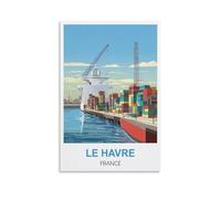 Puzzles de 2000 pièces,Le Havre France Jeu de Puzzle éducatif Stimulant et Difficile, Cadeaux pour Adultes 100x70CM