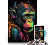 Puzzles de 2000 pièces pour Adolescents Animaux singes colorés Jouets Jeux éducatifs Soulagement du Stress Bon Cadeau 70x100cm