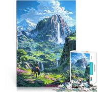 Puzzles de 2000 pièces pour Adolescents Cavalier de la Cascade Jouet éducatif intellectuel décompressant Cadeau Amusant 70x100cm