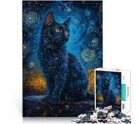 Puzzles de 2000 pièces pour Adolescents Chat de la Nuit étoilée Analyse et logique Car C'est Un pour Toute la Famille 70x100cm