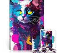 Puzzles de 2000 pièces pour Adolescents Chat Mignon Abstrait CMJN Apprentissage éducatif Cadeaux d'anniversaire 70x100cm