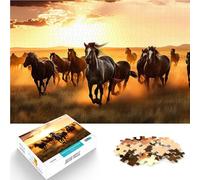 Puzzles de 2000 pièces pour Adolescents Chevaux Courant Jouets de Divertissement Familial Décoration d'intérieur 70x100cm
