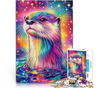 Puzzles de 2000 pièces pour Adolescents Décoration Murale de la Loutre Cosmique Casse-tête Cadeaux du Père Noël Secret 70x100cm