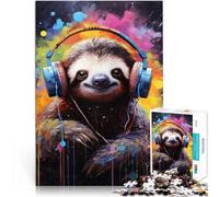 Puzzles de 2000 pièces pour Adolescents Drôle de DJ Paresseux Jouets de Jeu pour Cadeau Familial Jeu de défi Unique 70x100cm