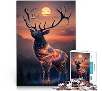Puzzles de 2000 pièces pour Adolescents Le Cerf Cosmique Défi Difficile pour soulager Le Stress Décoration Parfaite 70x100cm