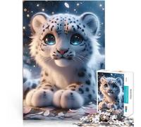 Puzzles de 2000 pièces pour Adolescents Léopard des neiges bienheureux Jeu intellectuel Liste de souhaits avec Le Père Noël 70x100cm