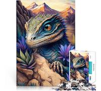 Puzzles de 2000 pièces pour Adolescents Lézard fantaisiste pour Le Jeu éducatif Challenge Toy décoration Murale 70x100cm